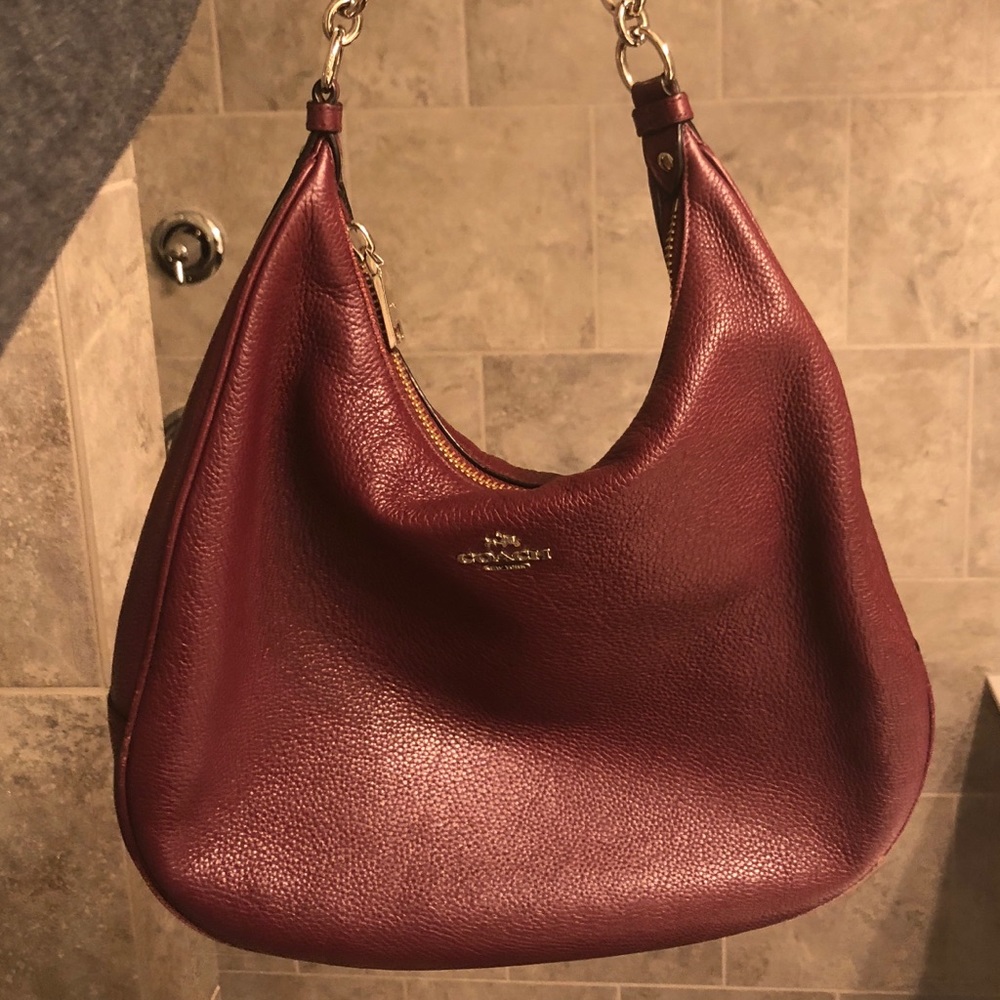 Coach Shoulder Bag, Nice Burgundy Fall Purse 👜